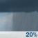 Monday: A slight chance of rain showers. Partly sunny, with a high near 73. Monday: Slight Chance Rain Showers